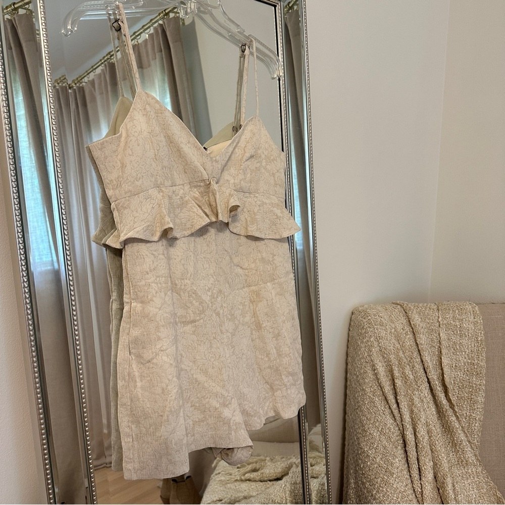 BCBG Nude Ruffle Romper - Picture 2 of 3